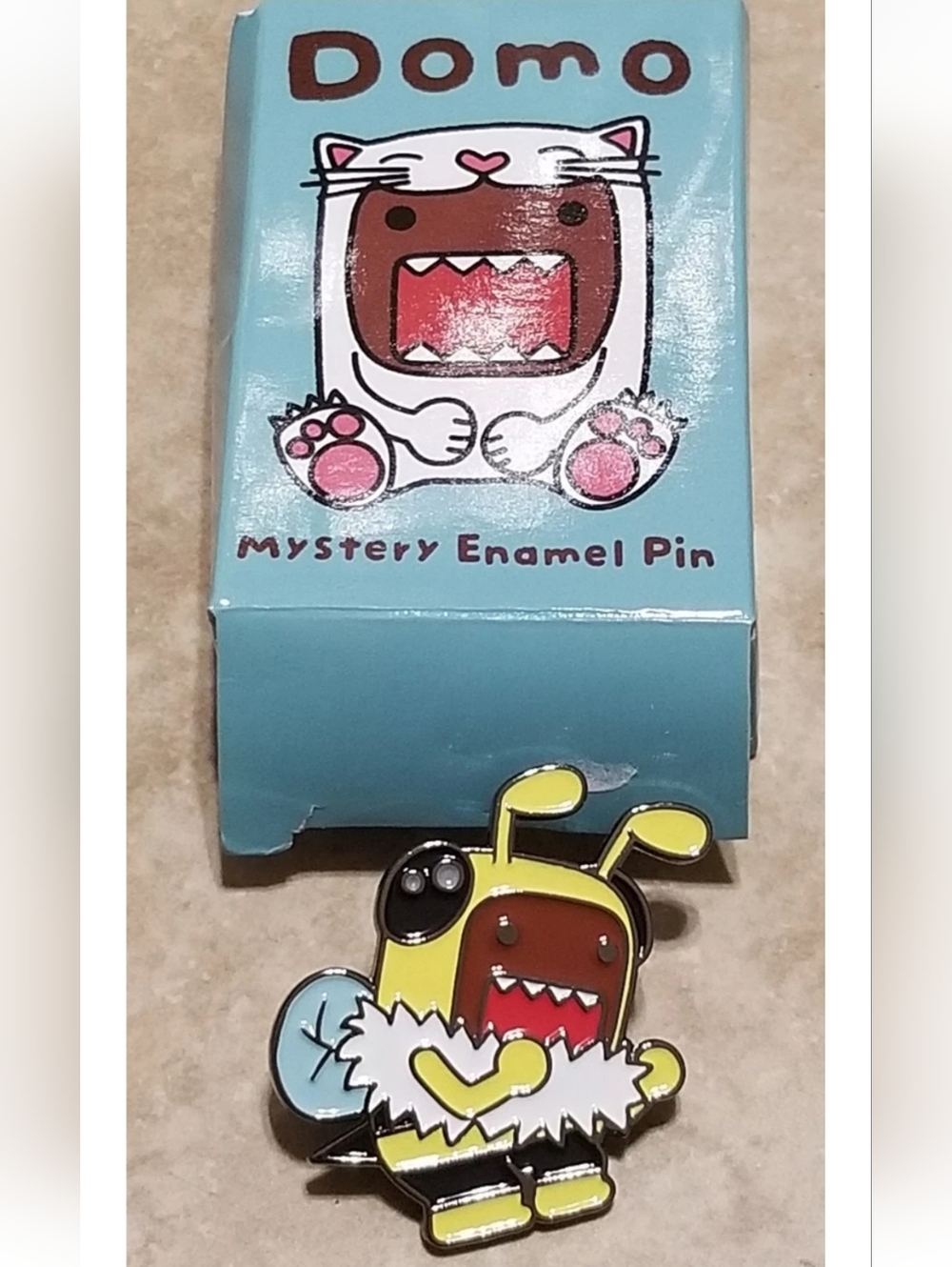 Domo In Costumes Mystery Enamel Pin: Bumblebee Domo